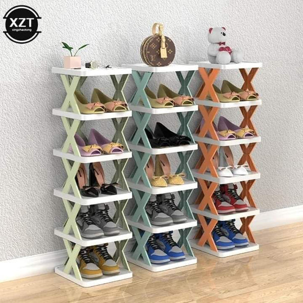 Foldable Zig zag shoe rack in 6 layers Myle Cart