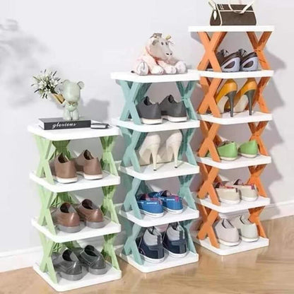 Foldable Zig zag shoe rack in 6 layers Myle Cart