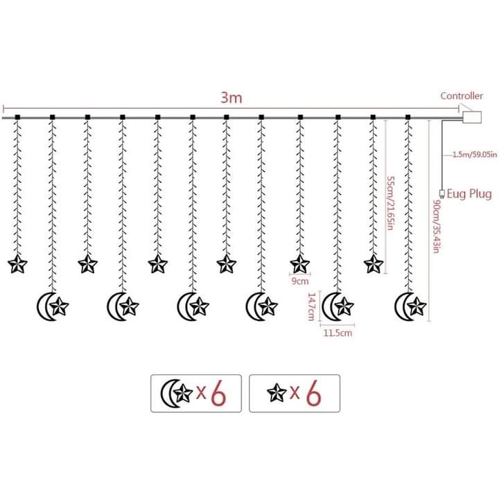 Curtain lights in different designs and style Myle Cart