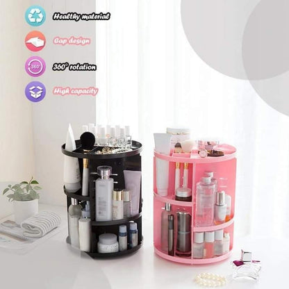 Large Capacity Rotating Cosmetic Organizer