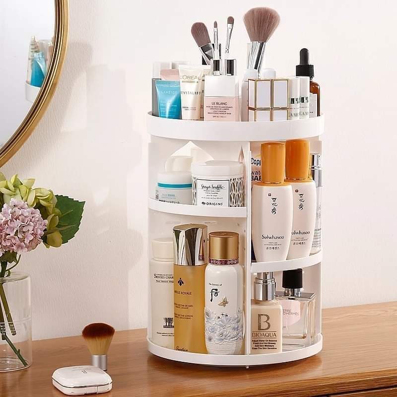 Large Capacity Rotating Cosmetic Organizer