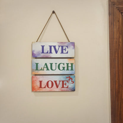 English quotation wall decoration hanging live laugh love quotation hanging in shock colors