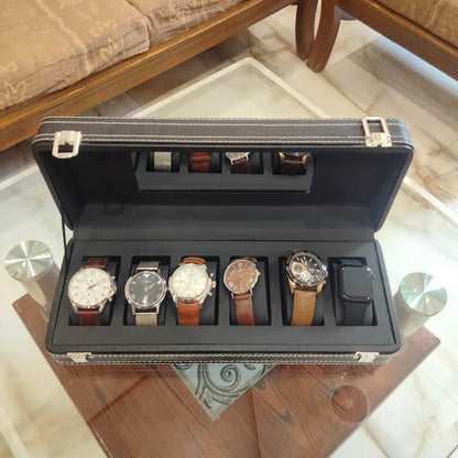 Premium Quality 6 grid PU leather watch display box or watch organizer Myle Cart