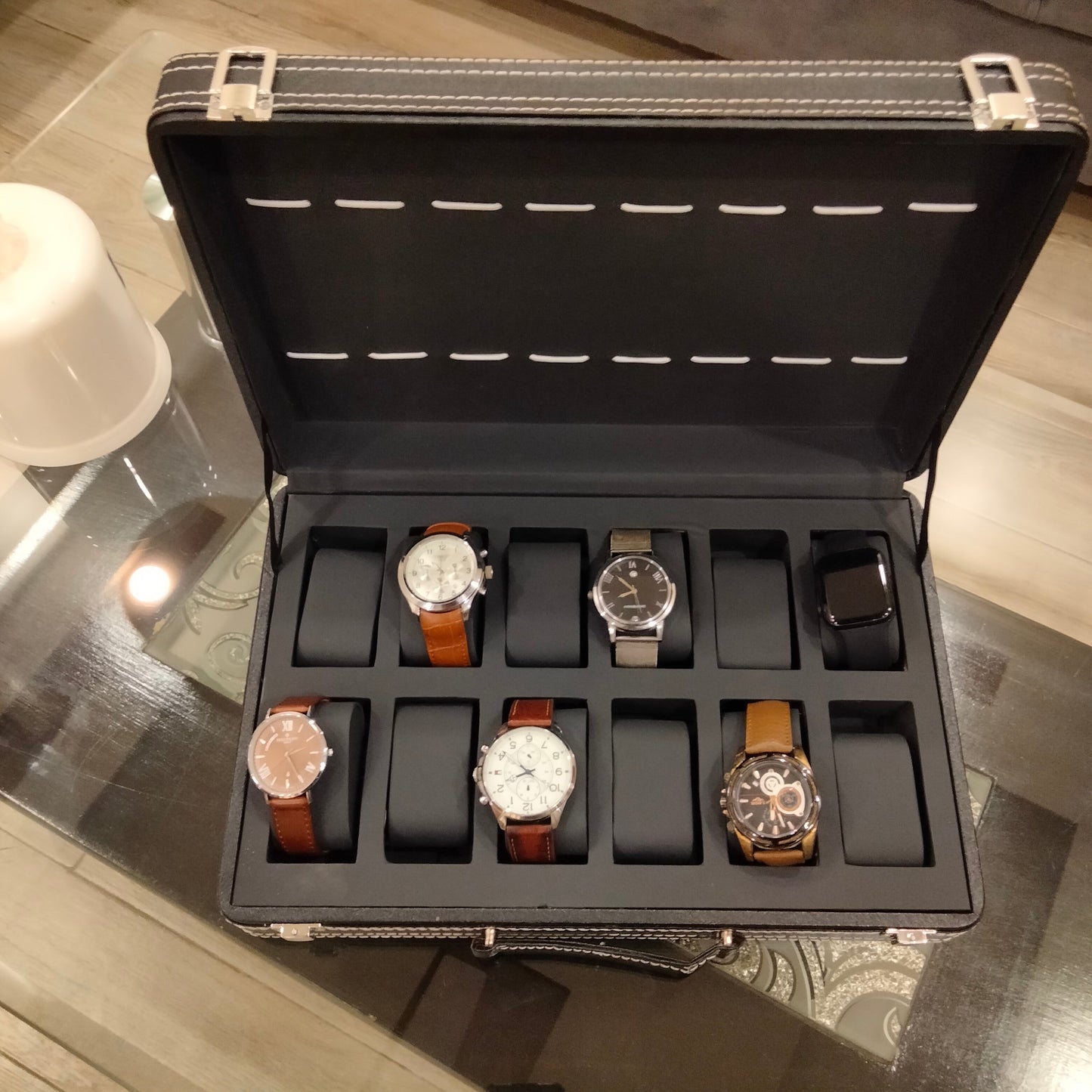 Premium Quality PU leather watch display box or watch organizer Myle Cart