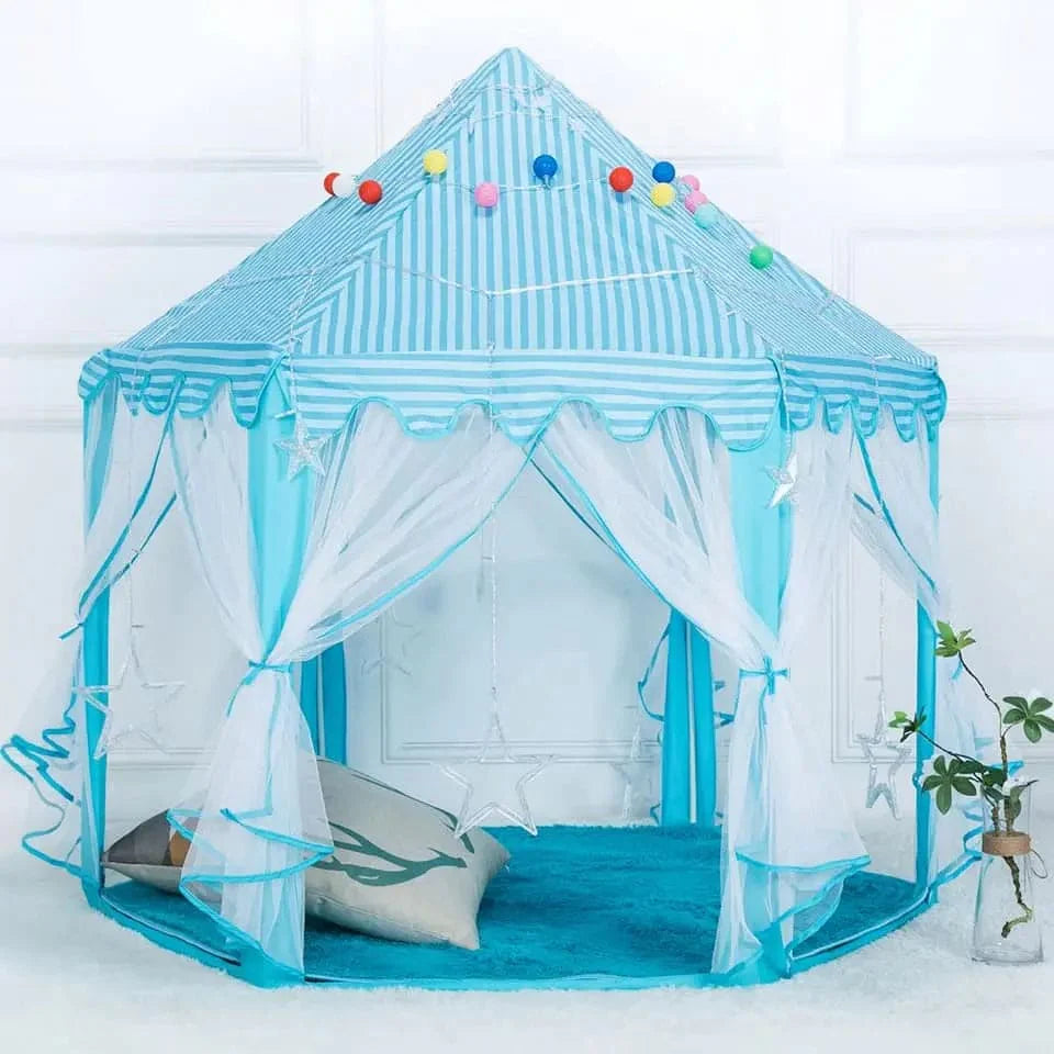 Kids Princess Castle Tent House Pakistan | Indoor Play Tent with Curtains
