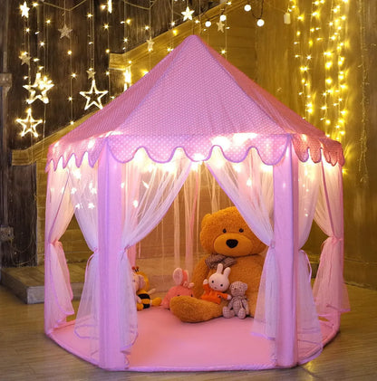 Kids Princess Castle Tent House Pakistan | Indoor Play Tent with Curtains
