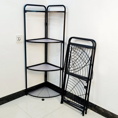 Foldable Corner Shelf with Tripod Base