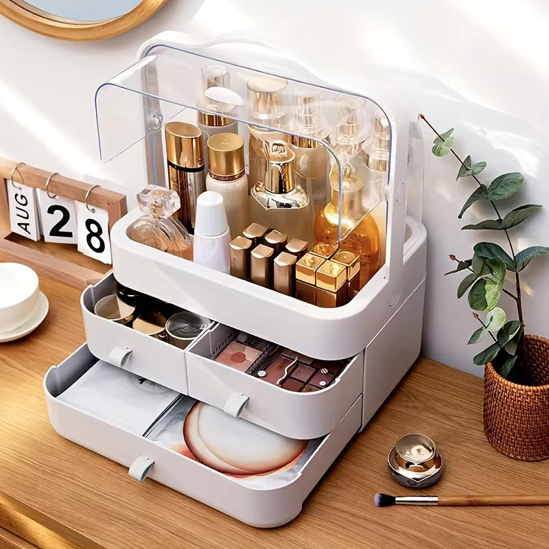 Cosmetic And Jewelry Organizer With Drawers At The Bottom