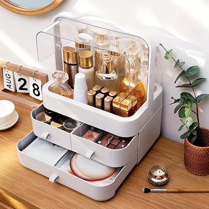 Cosmetic And Jewelry Organizer With Drawers At The Bottom