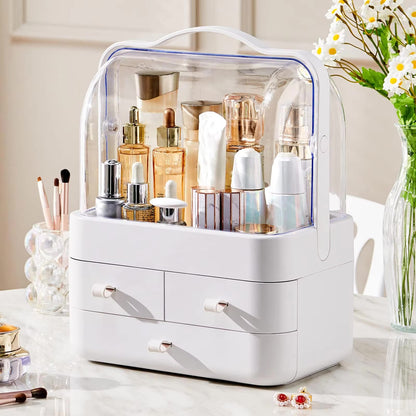 Cosmetic And Jewelry Organizer With Drawers At The Bottom