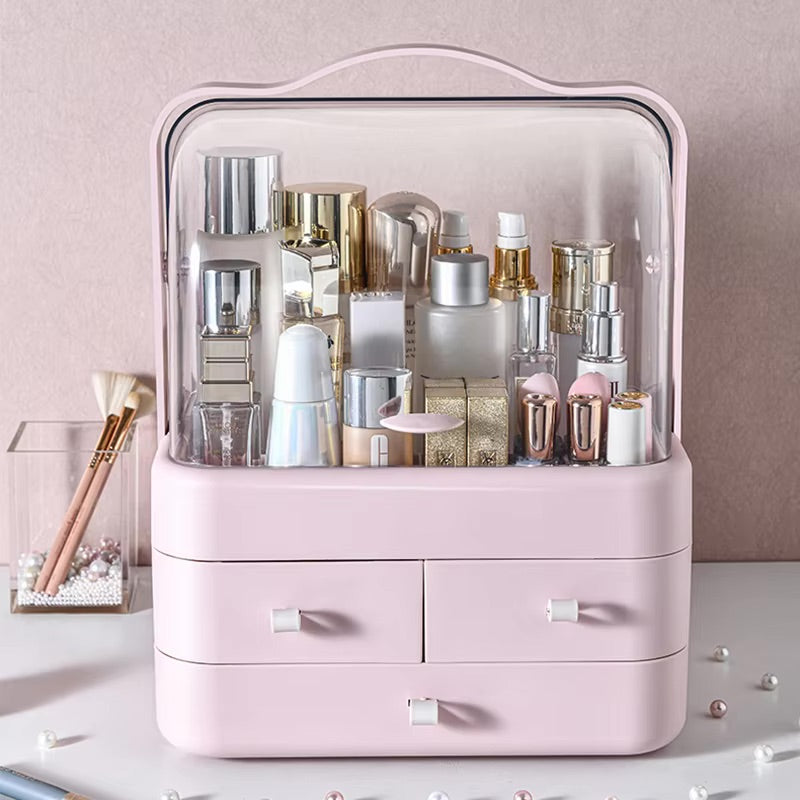 Cosmetic And Jewelry Organizer With Drawers At The Bottom