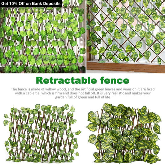 Leaf wooden fence terrace fence leaf fence