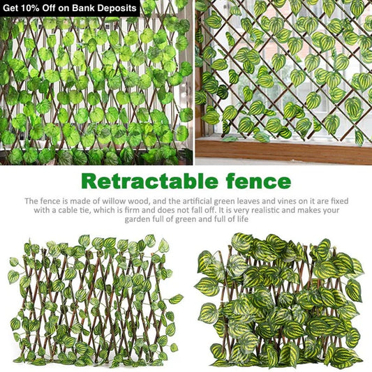 Leaf wooden fence terrace fence leaf fence