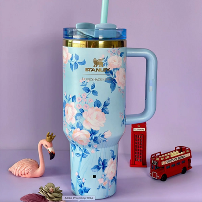 Stanley x LoveShackFancy 40oz Tumbler – Blooming Heirloom | Limited Edition Floral Quencher Cup