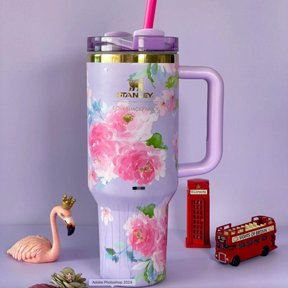 Stanley x LoveShackFancy 40oz Tumbler – Blooming Heirloom | Limited Edition Floral Quencher Cup