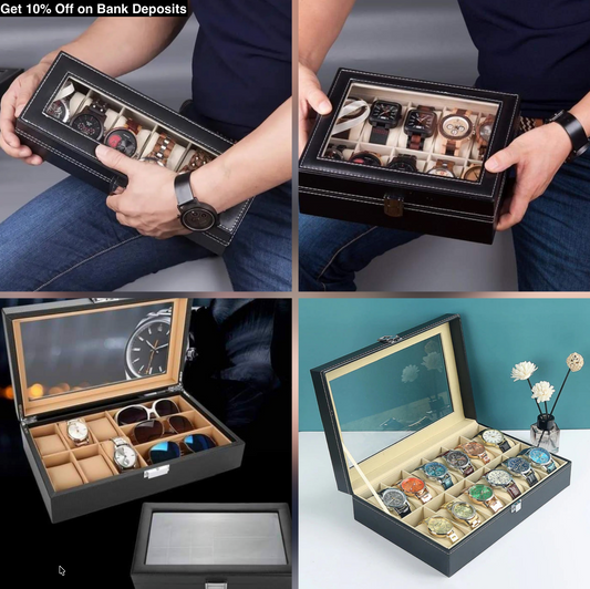 Watch and Jewellery organzier in best quality leather material.