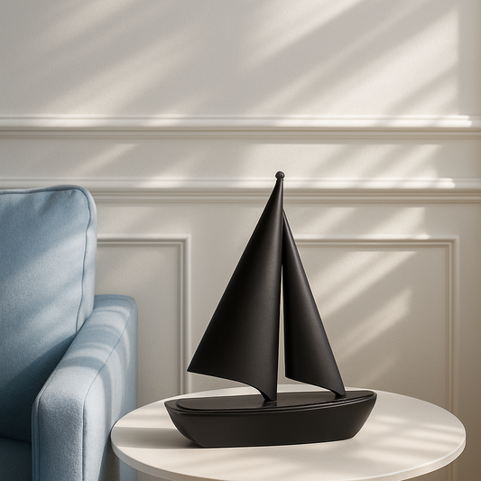 Modern Resin Décor Series – Sailboat & Premium Artistic Sculptures (19cm)
