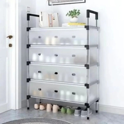 Multi-layer dustproof transparent shoe rack space saving organizer Pakistan