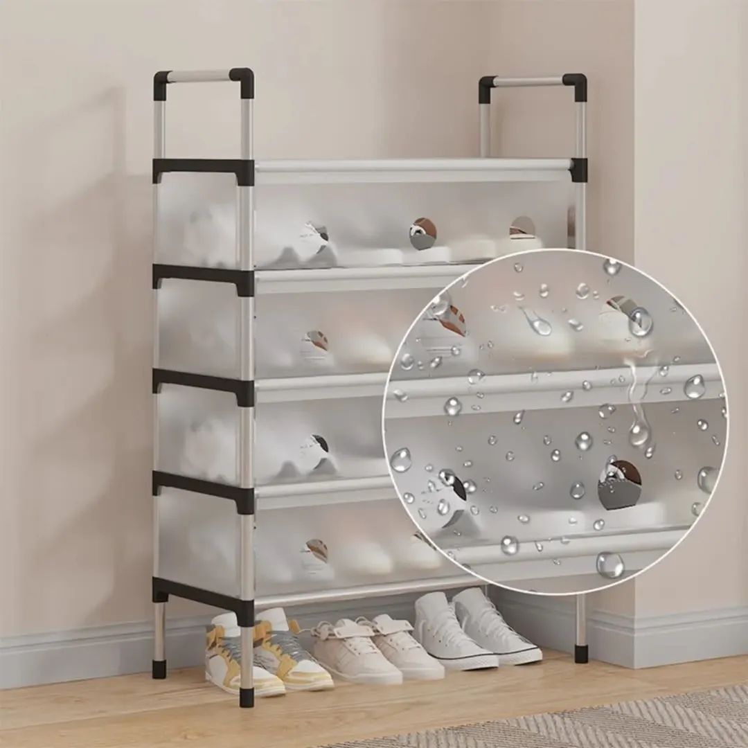 Multi-layer shoe rack organized home entryway storage
