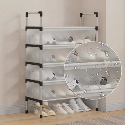 Multi-layer shoe rack organized home entryway storage