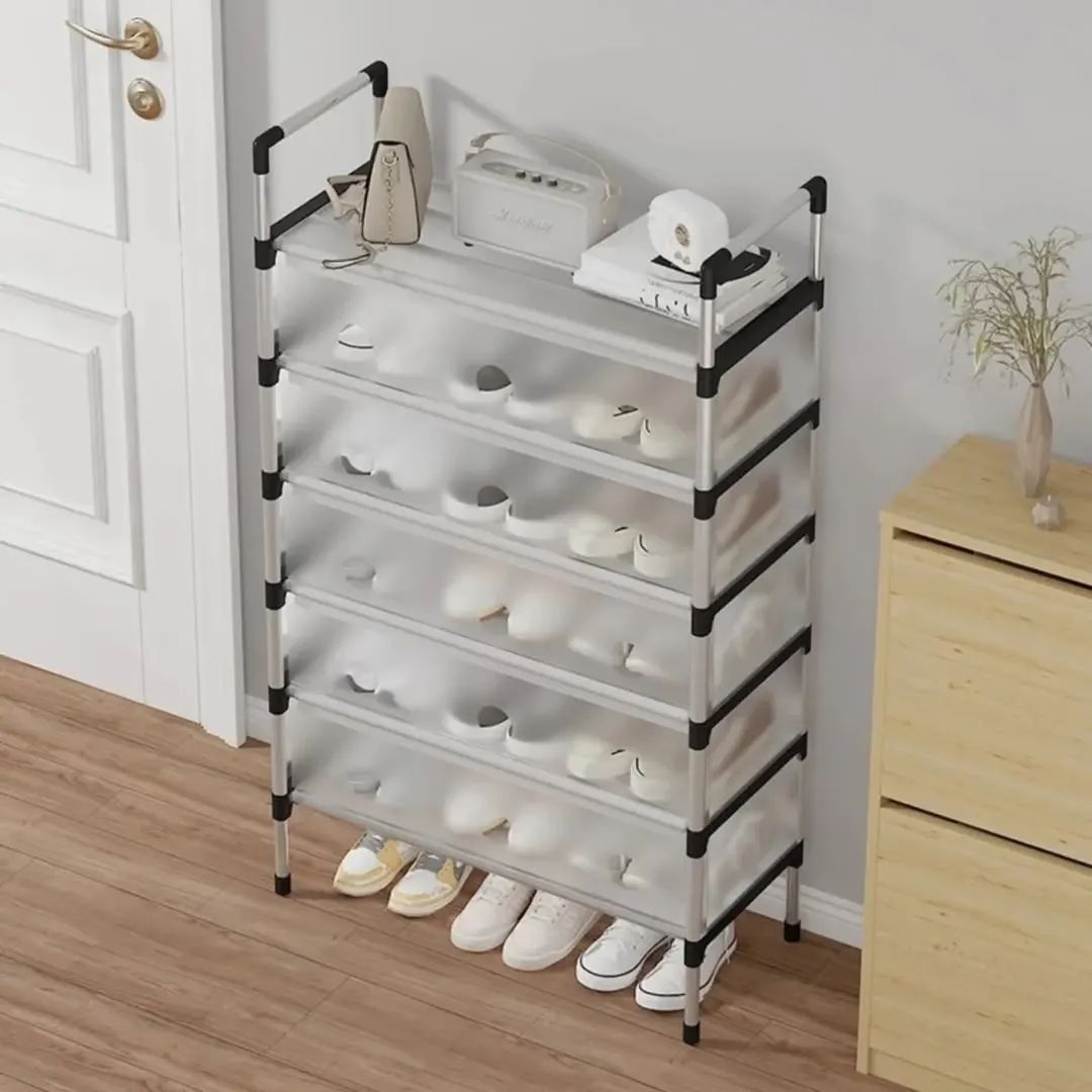 Clear shoe organizer transparent shelves home storage Pakistan
