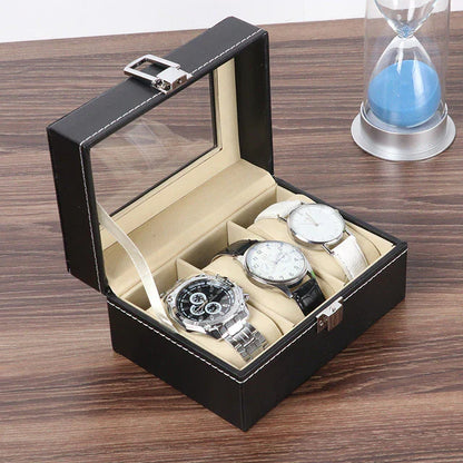 3 Grid Watch organzier in best quality leather material. Myle Cart