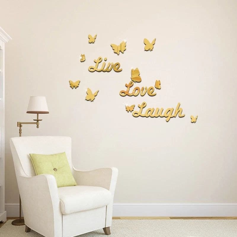 3D Acrylic Decor Mirror Wall Sticker for Dining Room Wall Decor