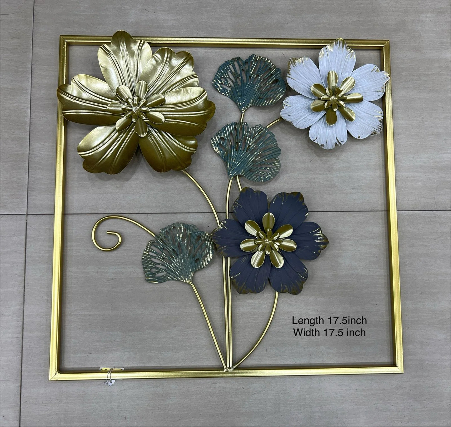 3D Metal Flower Frame Wall Art
