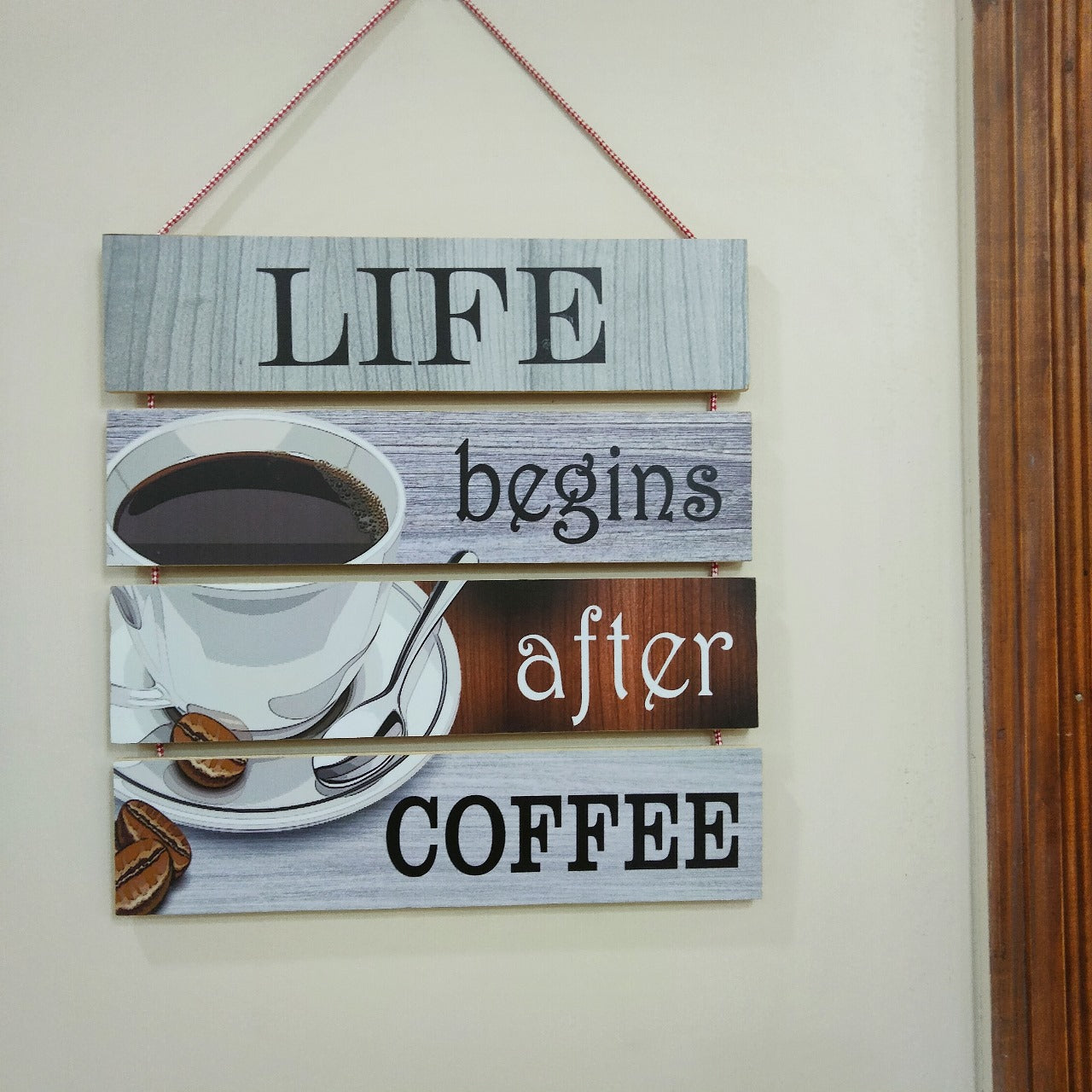 Coffee Lovers 4 step wall hanging