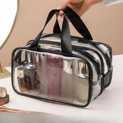 Stylish Dual-Zip Cosmetic Storage Bag