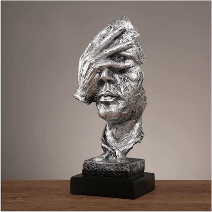 Abstract Face Sculpture Table Decor - Modern Art Resin Statues