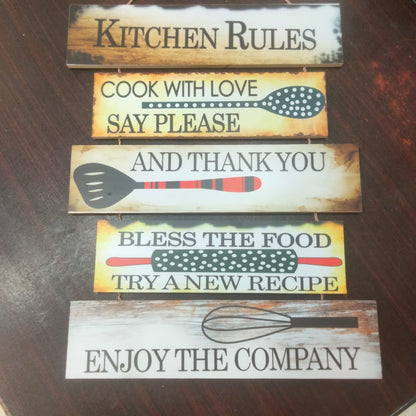 Kitchen Rules with pictures in 5 steps - wall decoration quotes