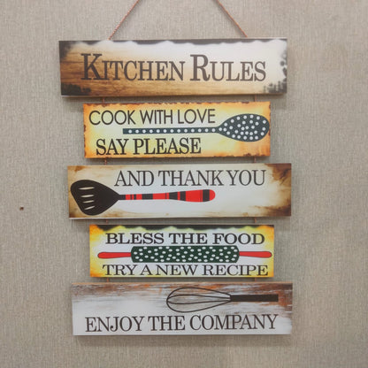 Kitchen Rules with pictures in 5 steps - wall decoration quotes