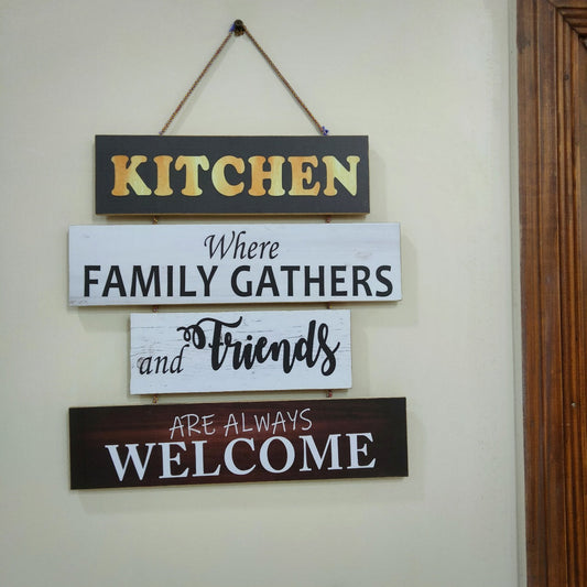 Kitchen Where Family gathers wall hanging - Kitchen wall decor hanging