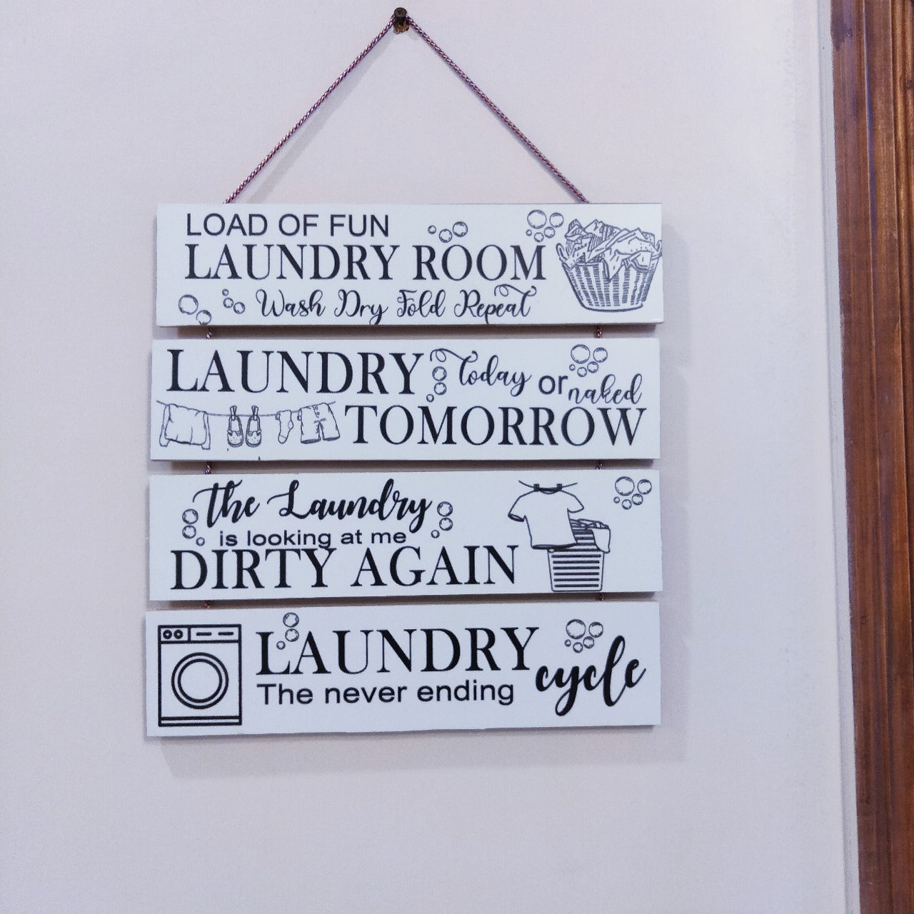 Laundry Rules wall hanging