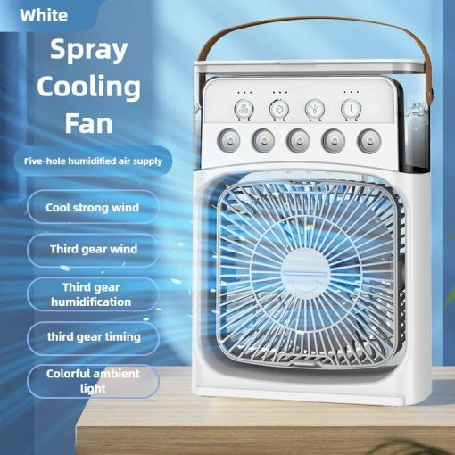 Portable wearable neck mist fan USB rechargeable 3 speed settings
