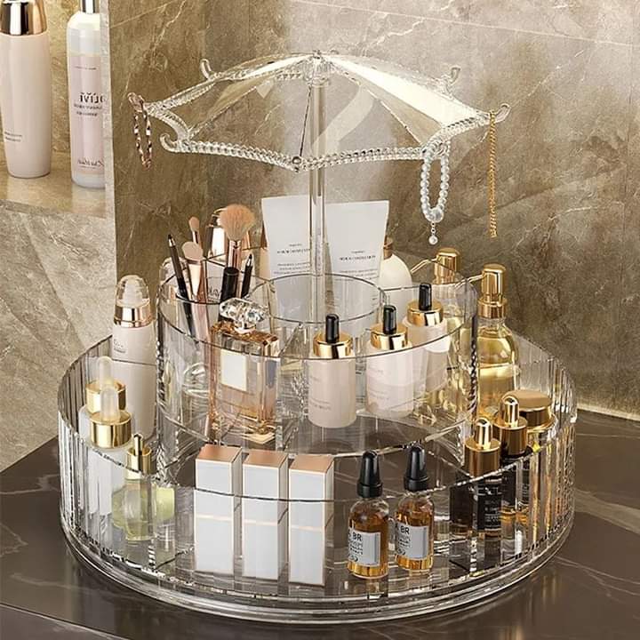 Acrylic 360 rotating cosmetic plus jewellery organizer Myle Cart