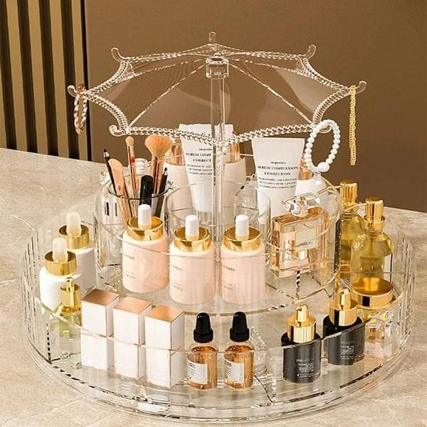 Acrylic 360 rotating cosmetic plus jewellery organizer Myle Cart