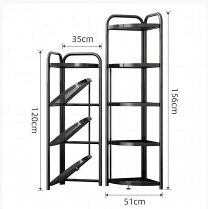 Foldable Corner Shelf with Tripod Base