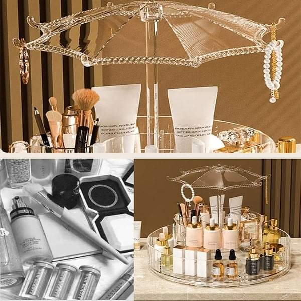 Acrylic 360 rotating cosmetic plus jewellery organizer Myle Cart