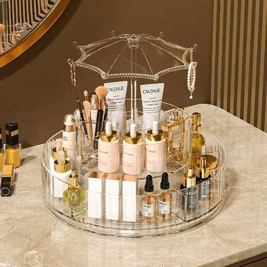 Acrylic 360 rotating cosmetic plus jewellery organizer Myle Cart