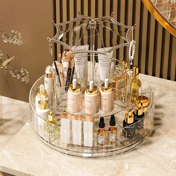 Acrylic 360 rotating cosmetic plus jewellery organizer Myle Cart