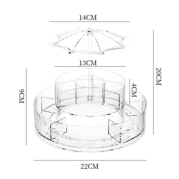 Acrylic 360 rotating cosmetic plus jewellery organizer Myle Cart