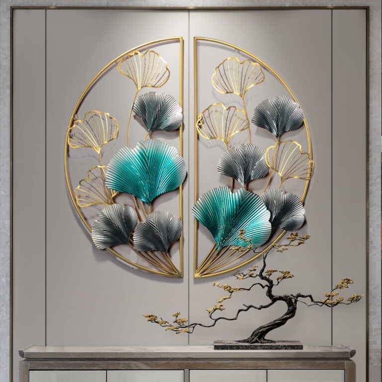 Ginkgo leaves quarter moon wall art decor Myle Cart